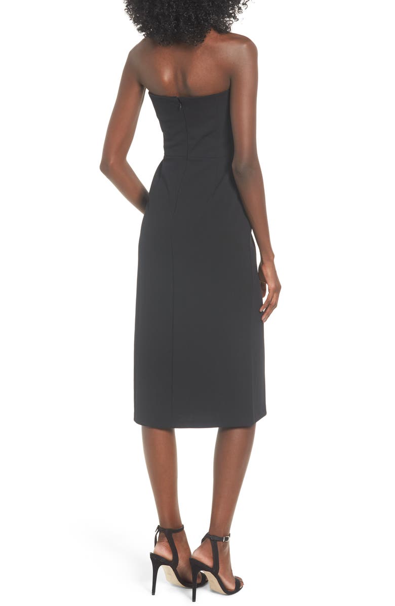 Leith Strapless Midi Dress, Alternate, color, 
