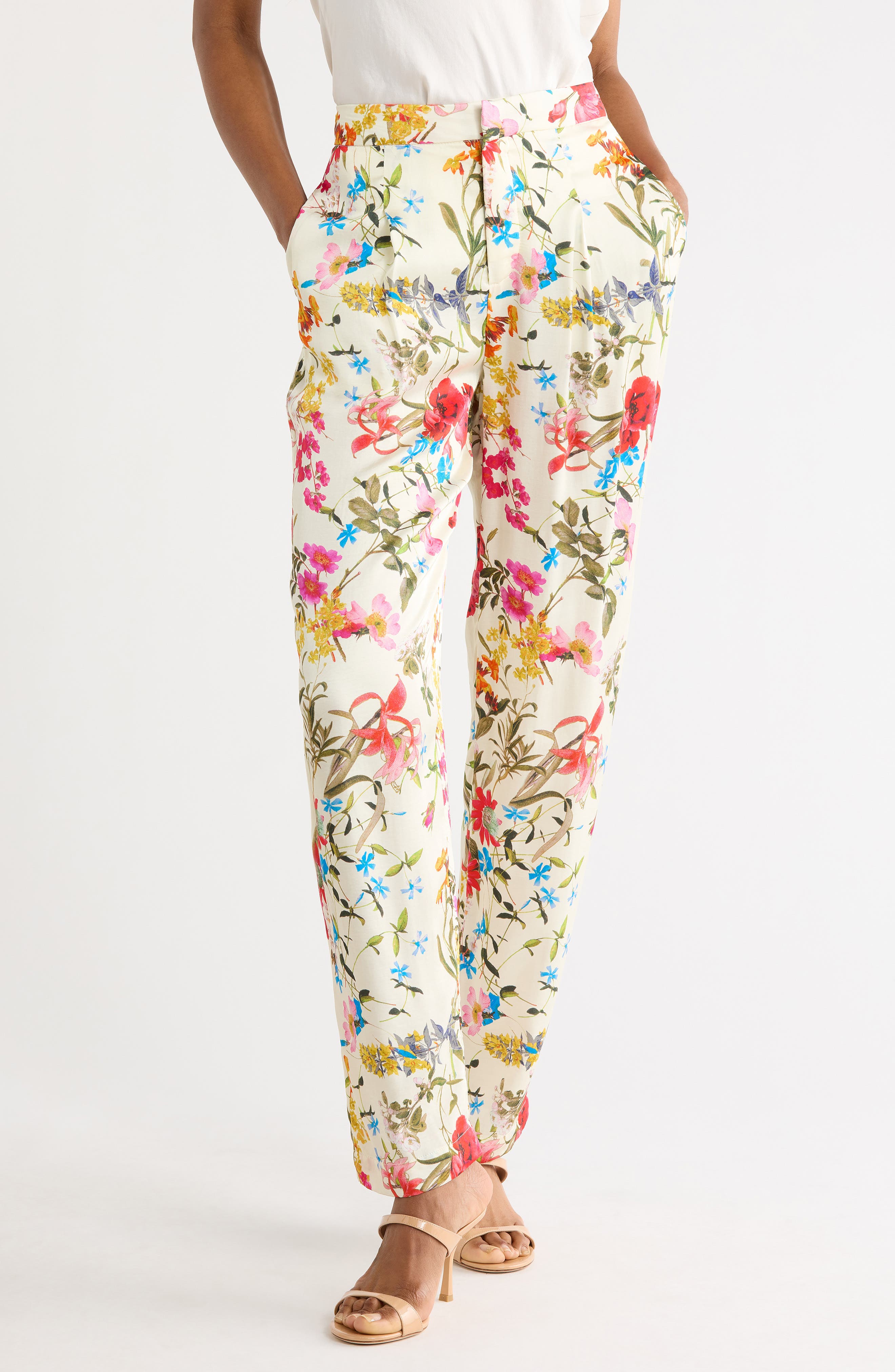 Joie Printed Pleated Pants