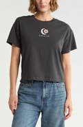 Scotch & Soda Dyed Boxy Crop Graphic T-Shirt