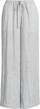 Caslon® Easy Wide Leg Linen Pants