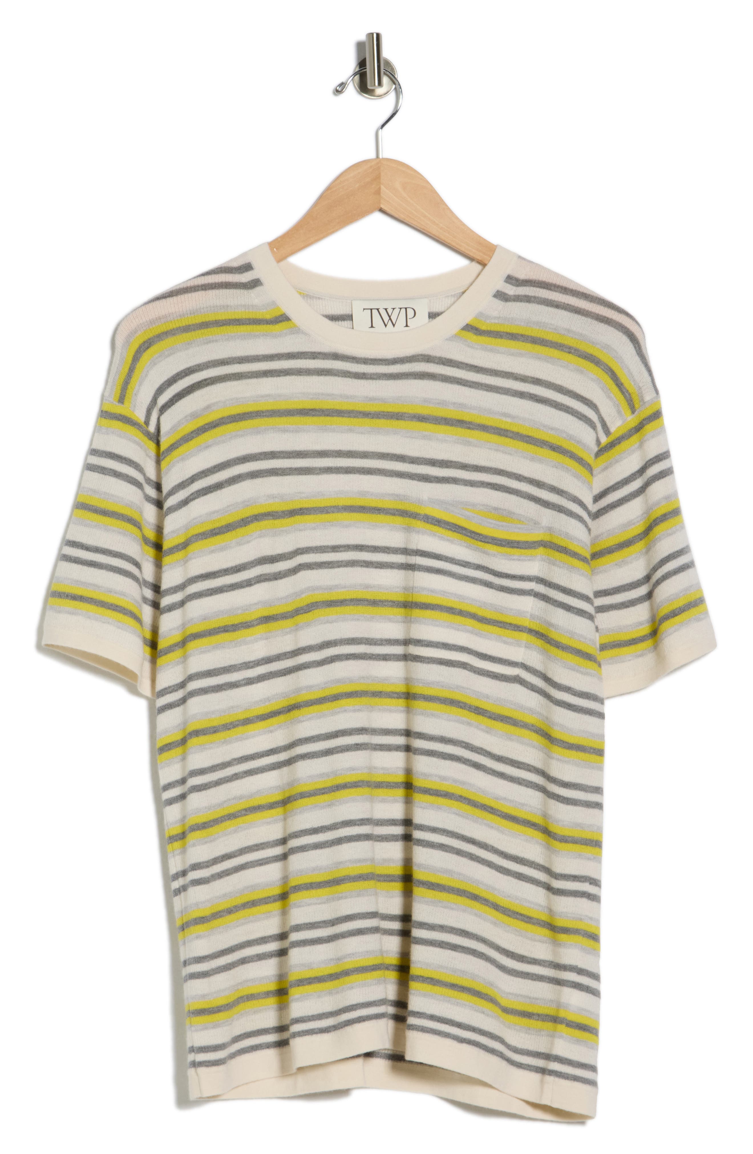 TWP Beach Stripe Short Sleeve Wool Sweater