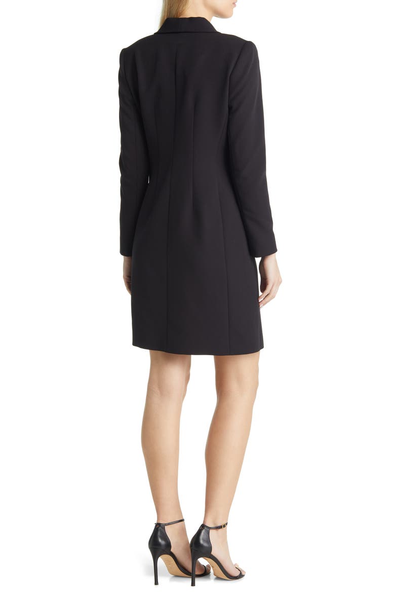Tahari ASL Side Tie Long Sleeve Wrap Coat Dress, Alternate, color,