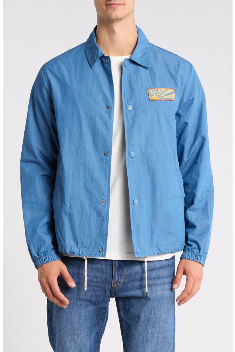 Sunwashed Coach Jacket, Main, color, MARINE BLUE