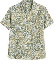Seasalt Cornwall Blue Heron Short Sleeve Linen Shirt