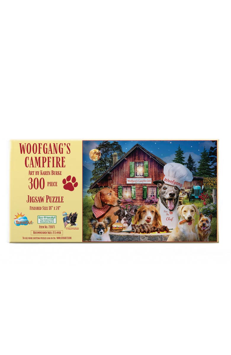 Sunsout Wolfgang's Campfire 300 piece Jigsaw Puzzle for Adults, Alternate, color, Multicolor