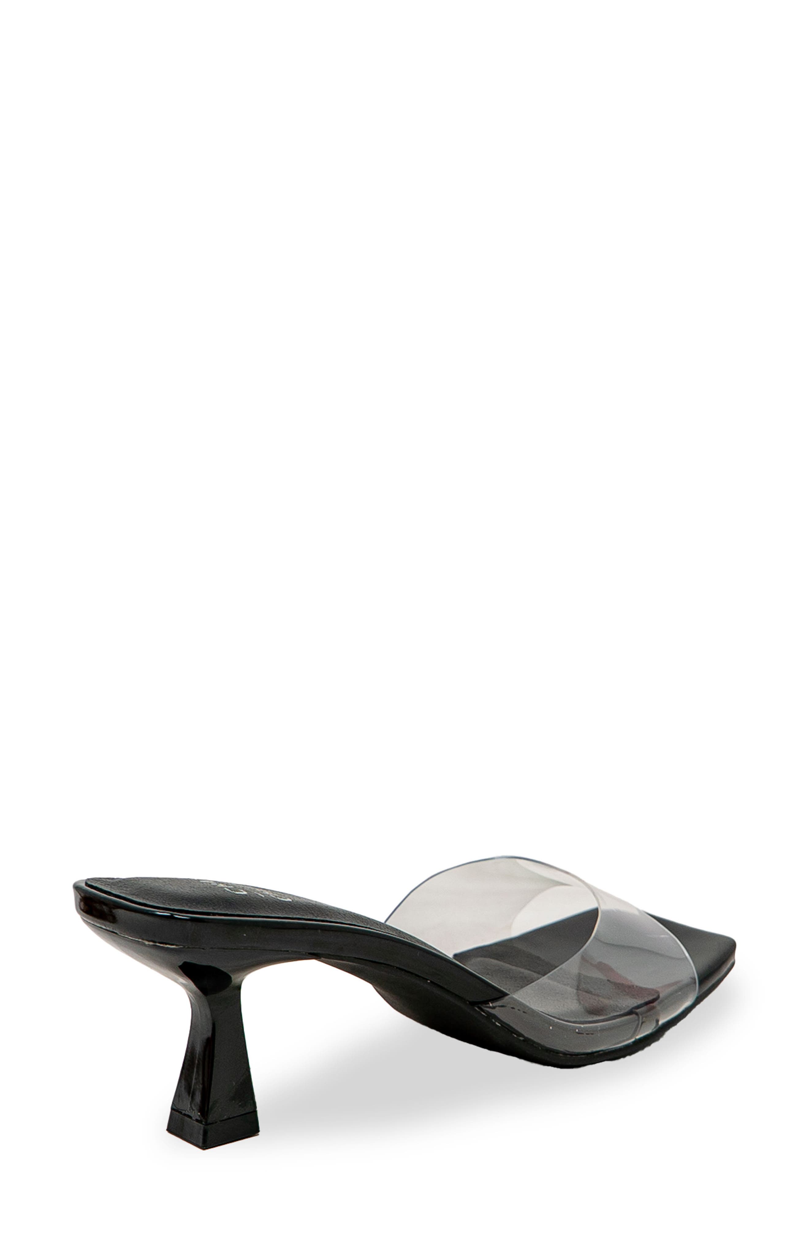 Kitten Heel Mule Sandal, Alternate, color, BLACK PATENT