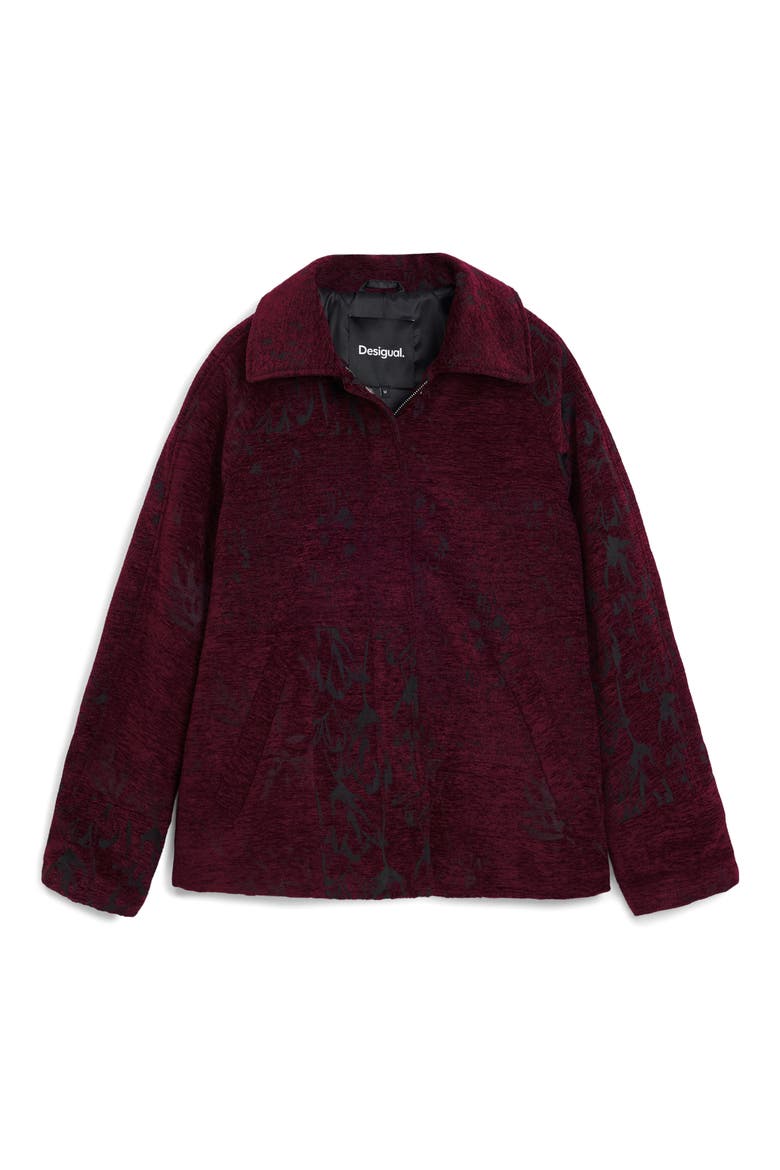 Short Coat, Alternate, color, BURGUNDY