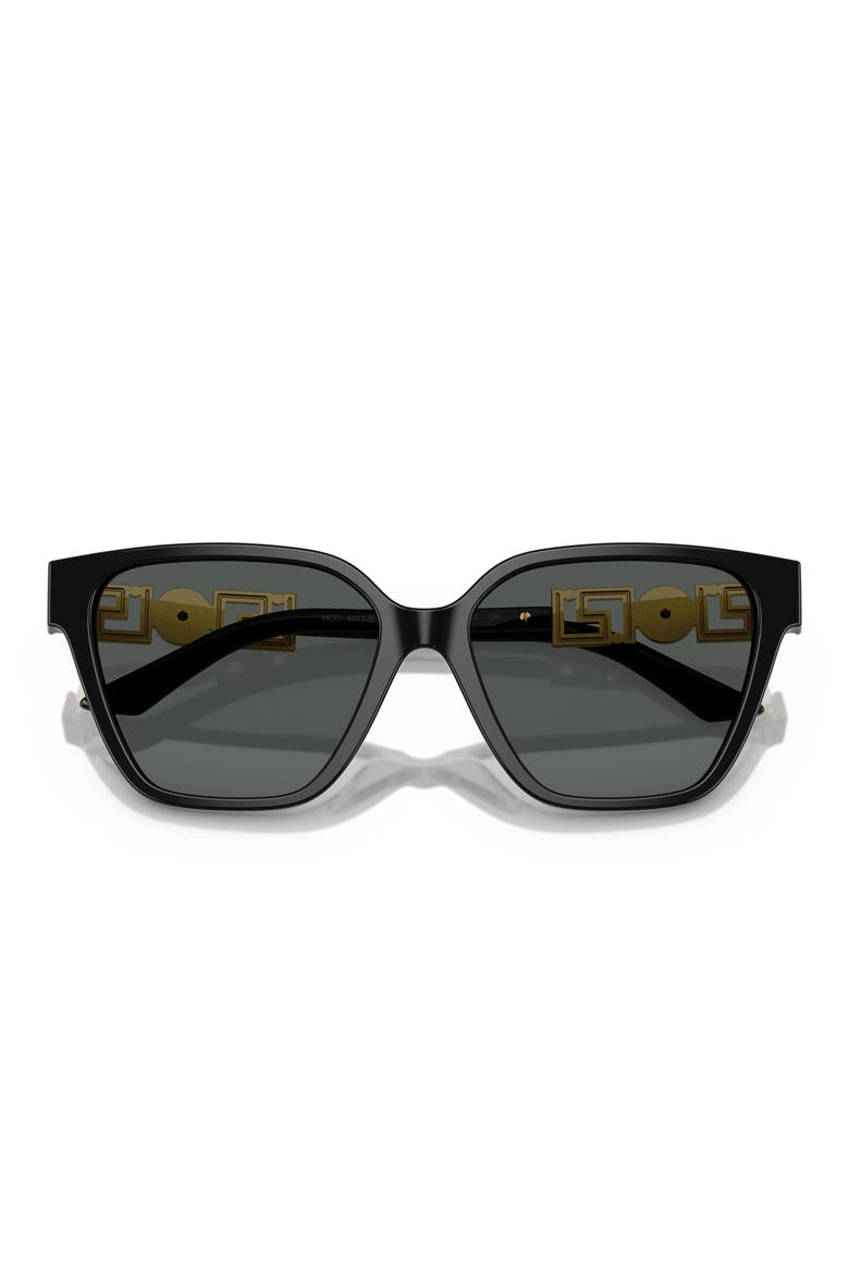 56mm Butterfly Sunglasses, Alternate, color, BLACK