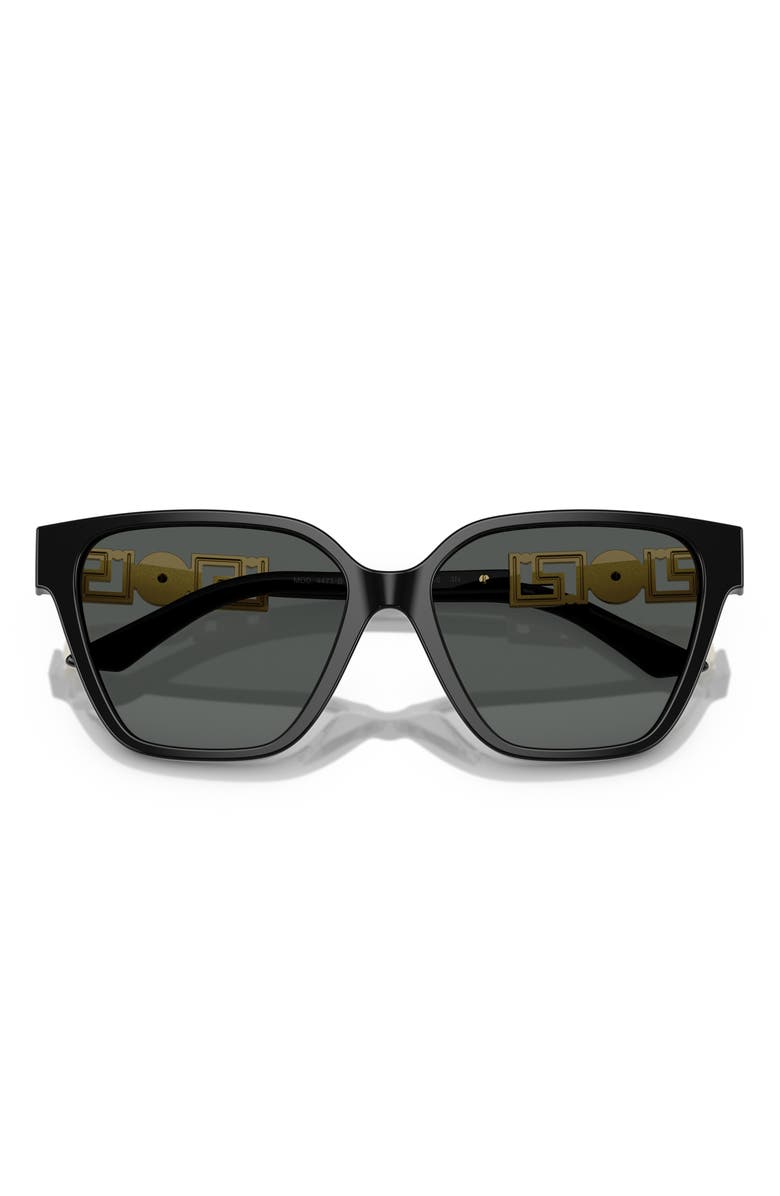 Versace 56mm Butterfly Sunglasses, Alternate, color, Black