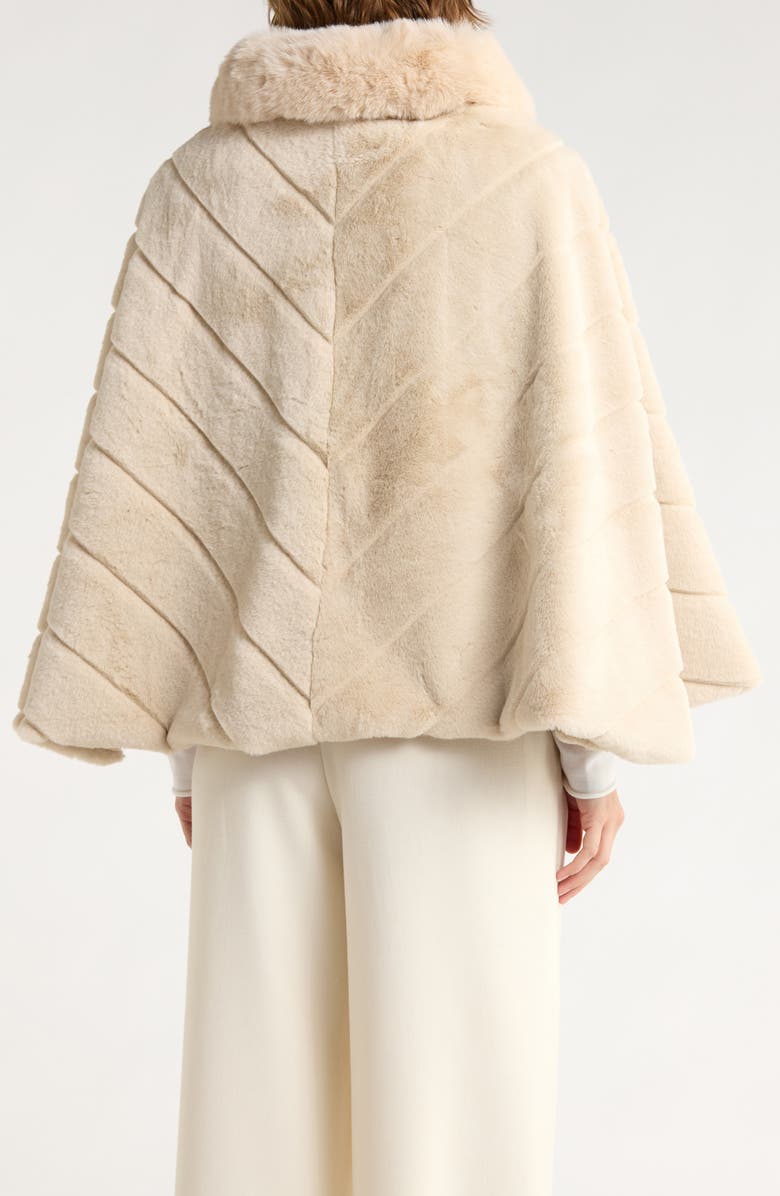 BCBGeneration Faux Fur Cape, Alternate, color, Taupe