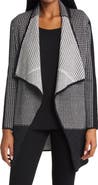 Ming Wang Draped Open Front Knit Jacket