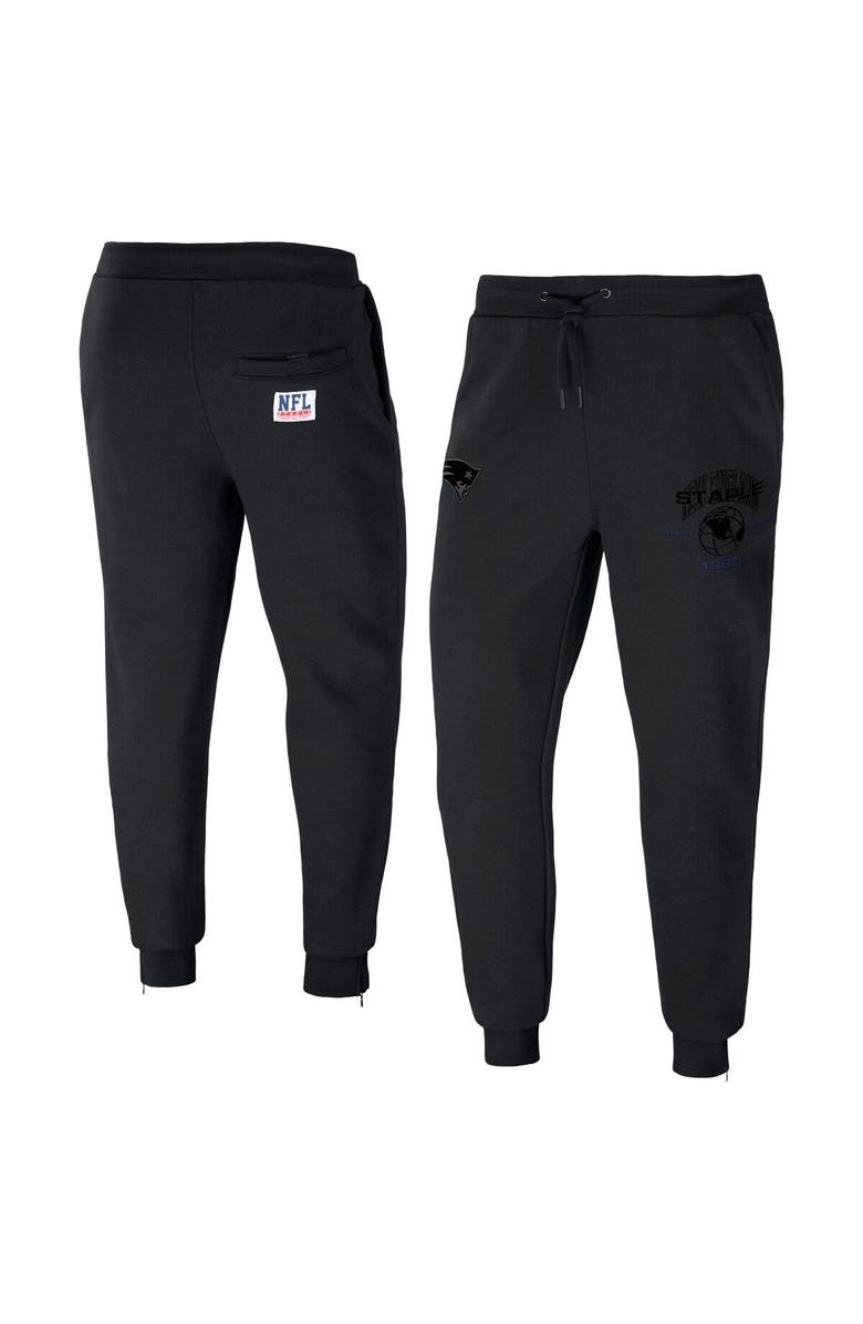 STAPLE Men's NFL x Staple Black New England Patriots Globe Fleece Pants, Main, color,