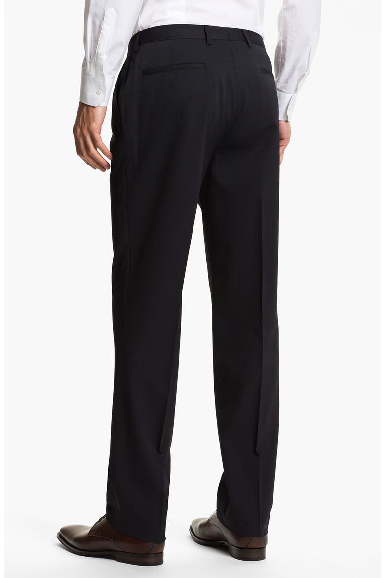 Trim Fit Wool Blend Suit, Alternate, color, NAVY