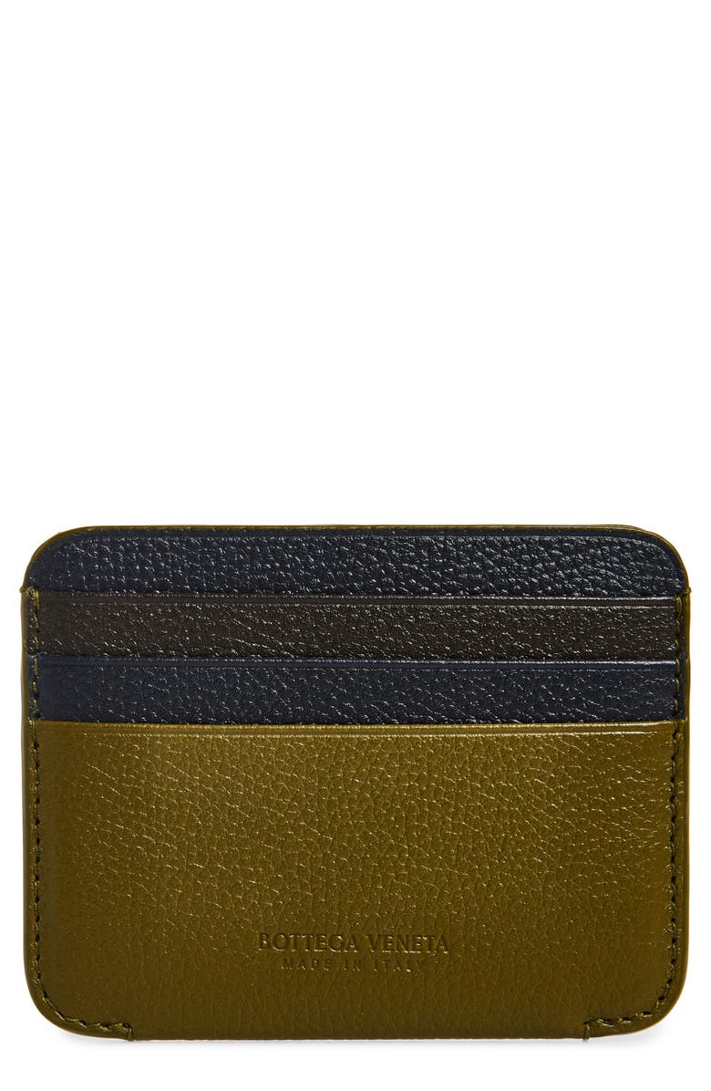 Bottega Veneta Booster Pebble Leather Card Case, Main, color, 
