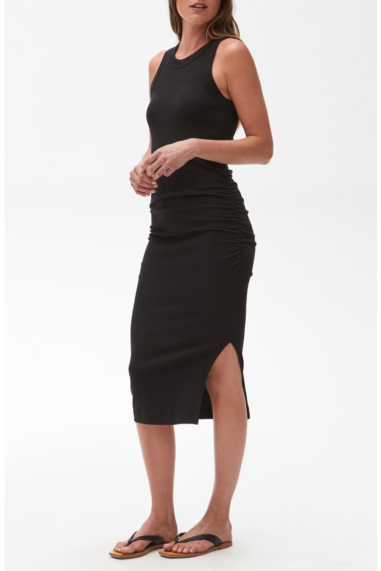 Wren Side Slit Sleeveless Body-Con Midi Dress, Alternate, color, BLACK