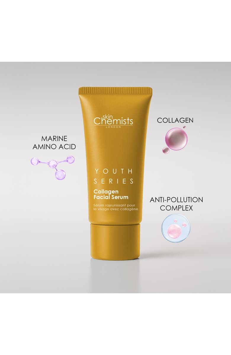 SKINCHEMISTS Youth Series 2% Collagen Facial Serum 30ml for Loss of Firmness, Anti-Aging, Alternate, color, White