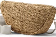 Lands' End Straw Crescent Crossbody Bag