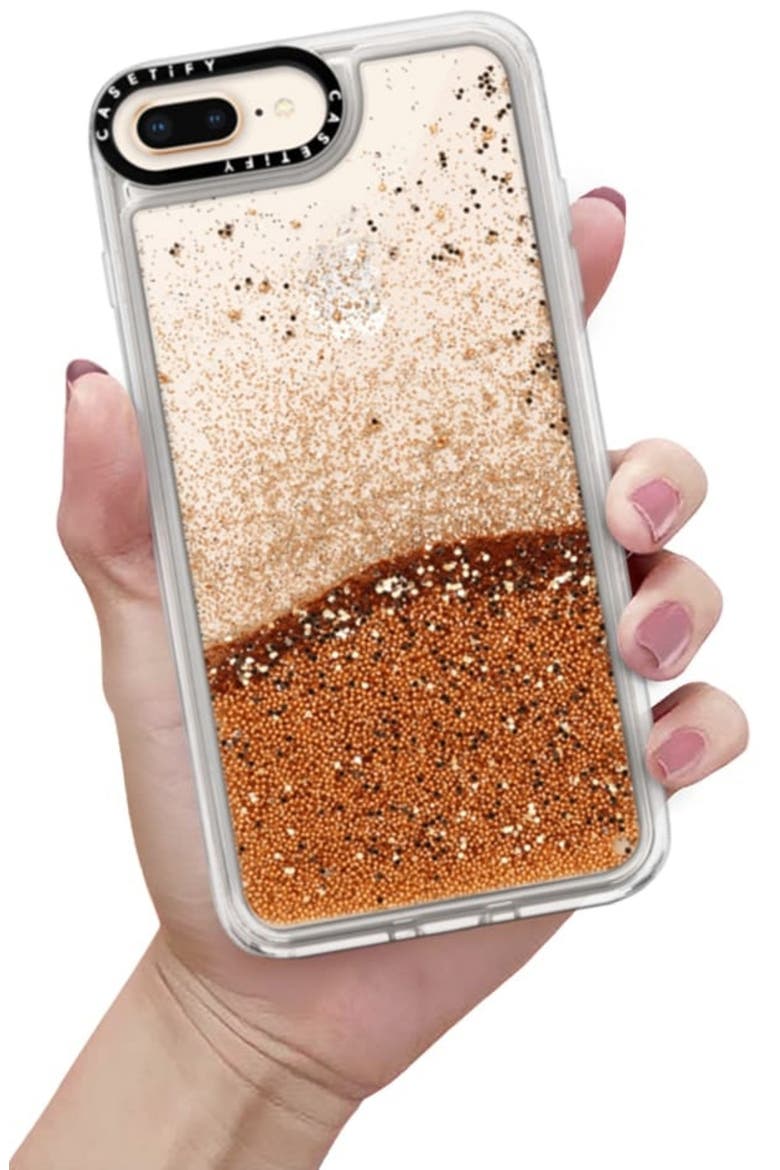 Glitter iPhone 7/8 Plus Case, Alternate, color, GOLD