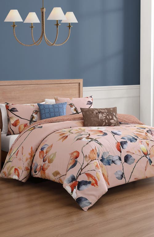 Bebejan Peachy Dogwood Reversible 5-piece Comforter Set In Multi