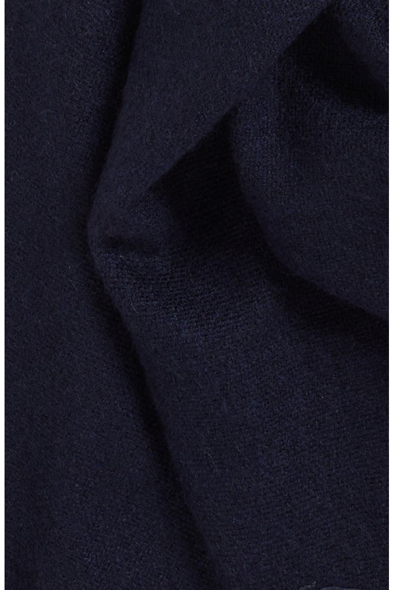 Equestrian Knight Design Cashmere Fringe Scarf, Alternate, color, MIDNIGHT