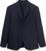 MANGO Slim Fit Slub Lyocell & Linen Suit Jacket