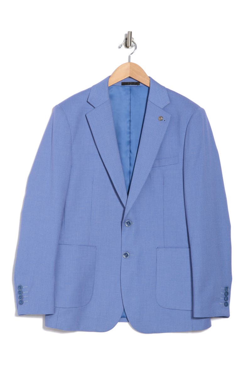Slim Fit Sharkskin Blazer, Alternate, color, BLUE