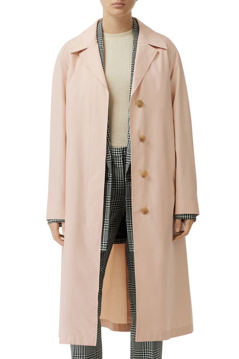 Edenderry Trench Coat, Main, color, CHALK PINK CHECK