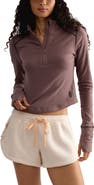 Free People Retro Rider Half Zip Performance Top