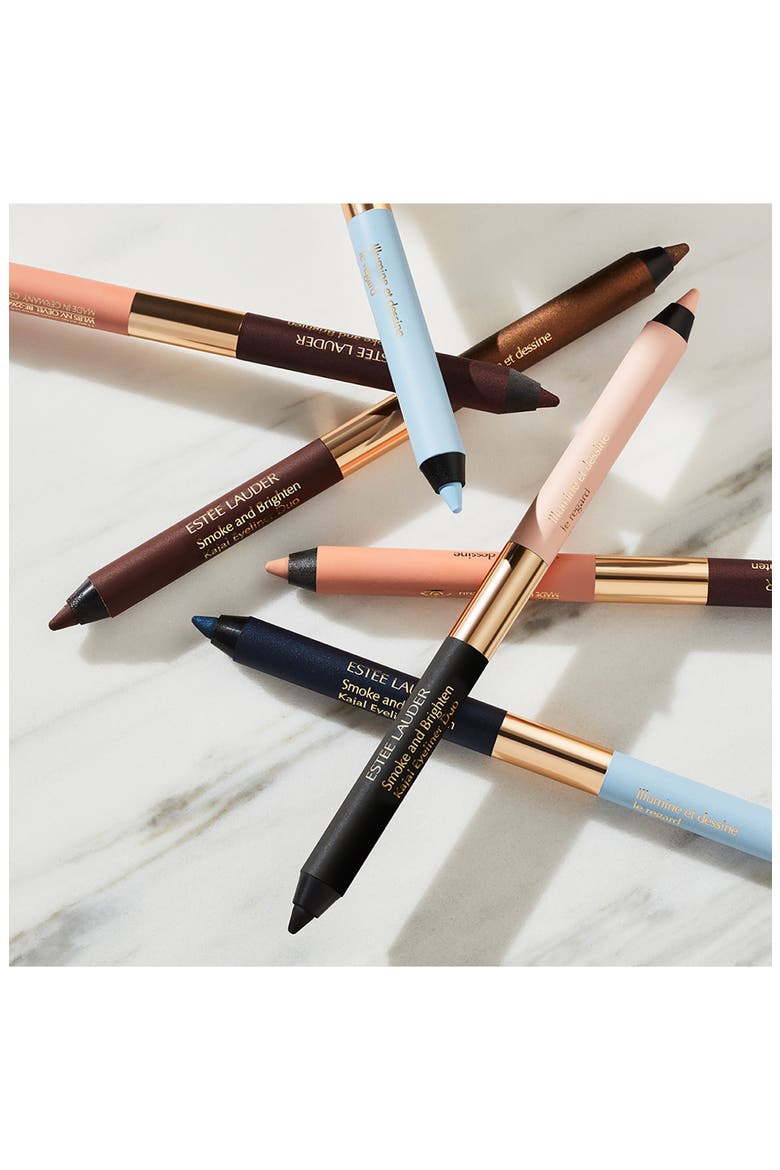 Smoke & Brighten Long-Lasting Waterproof Kajal Eyeliner Duo, Alternate, color, DARK CHOCOLATE/ RICH BRONZE