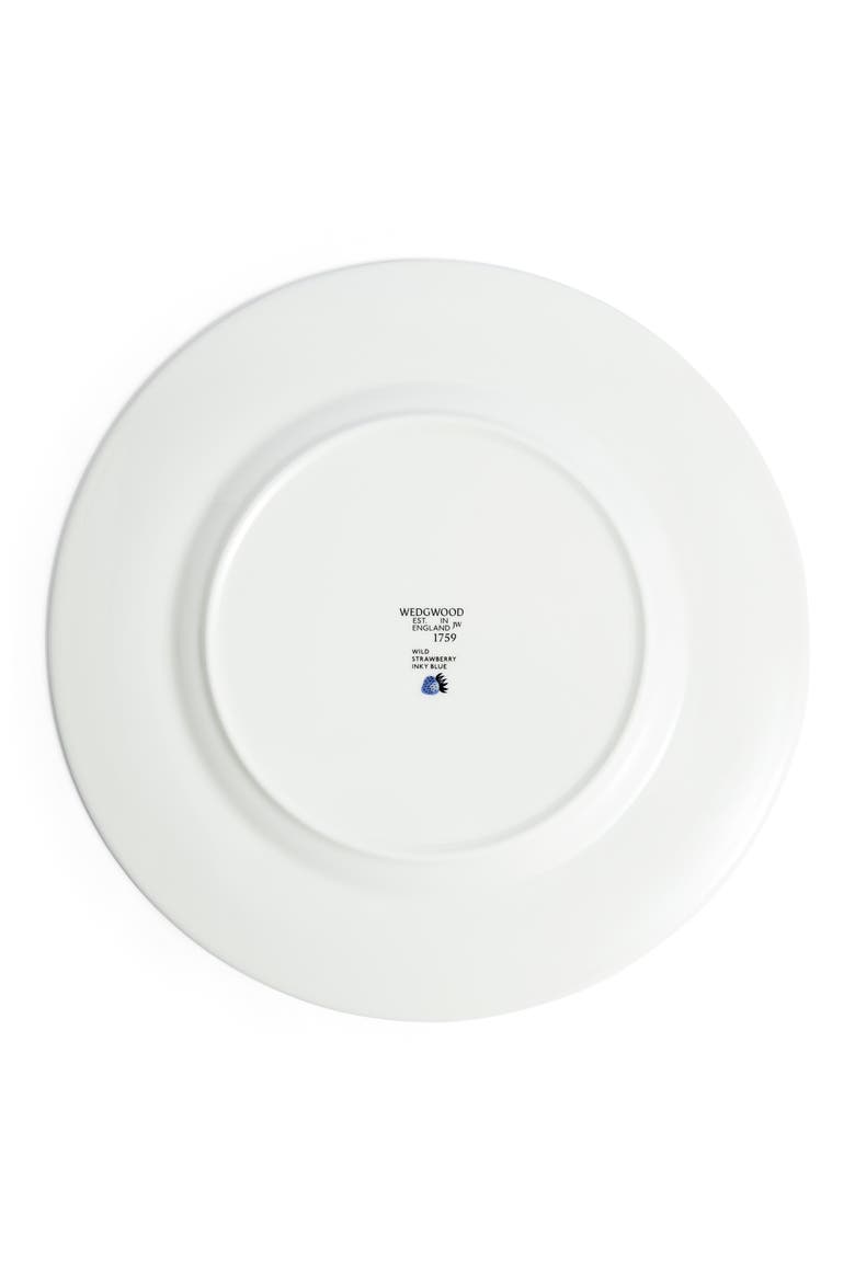 Wild Strawberry Inky Blue Bone China Dinner Plate, Alternate, color, BLUE
