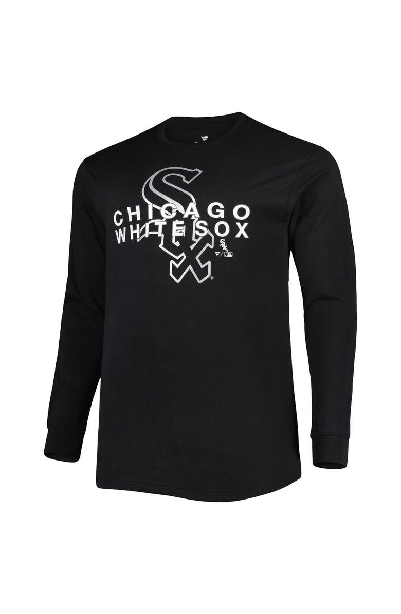 PROFILE Men's Black Chicago White Sox Big & Tall Long Sleeve T-Shirt, Alternate, color, Black