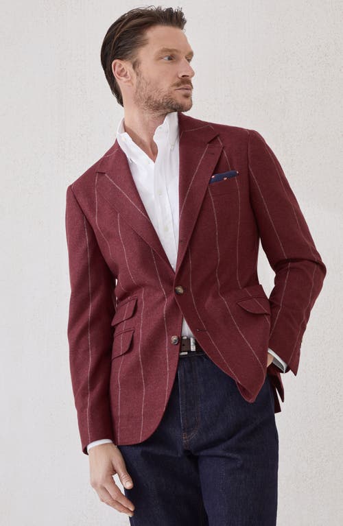 Brunello Cucinelli Deconstructed Cavallo Blazer In Red