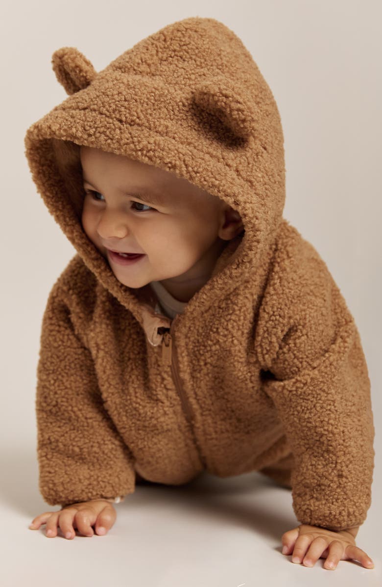 Reiss Kids' Bailey Ear Hooded One-Piece, Alternate, color, Neutral