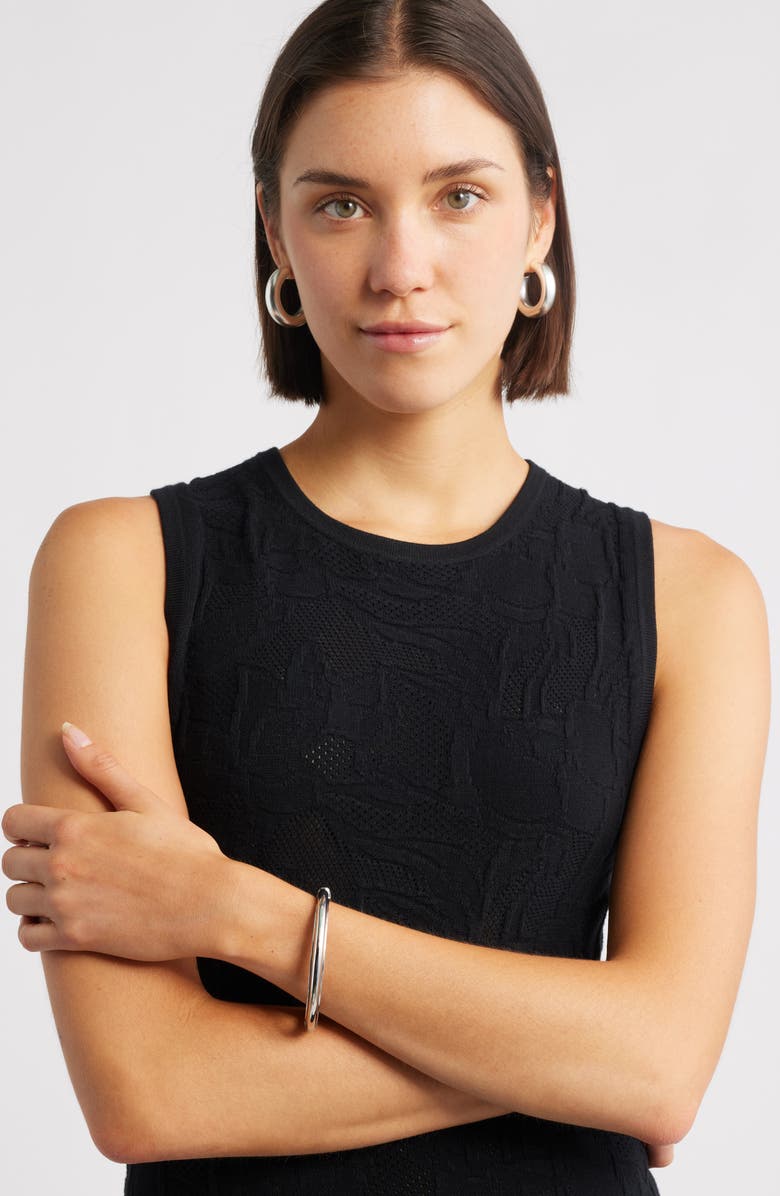 Nordstrom Skinny Hinged Bangle, Alternate, color, Silver