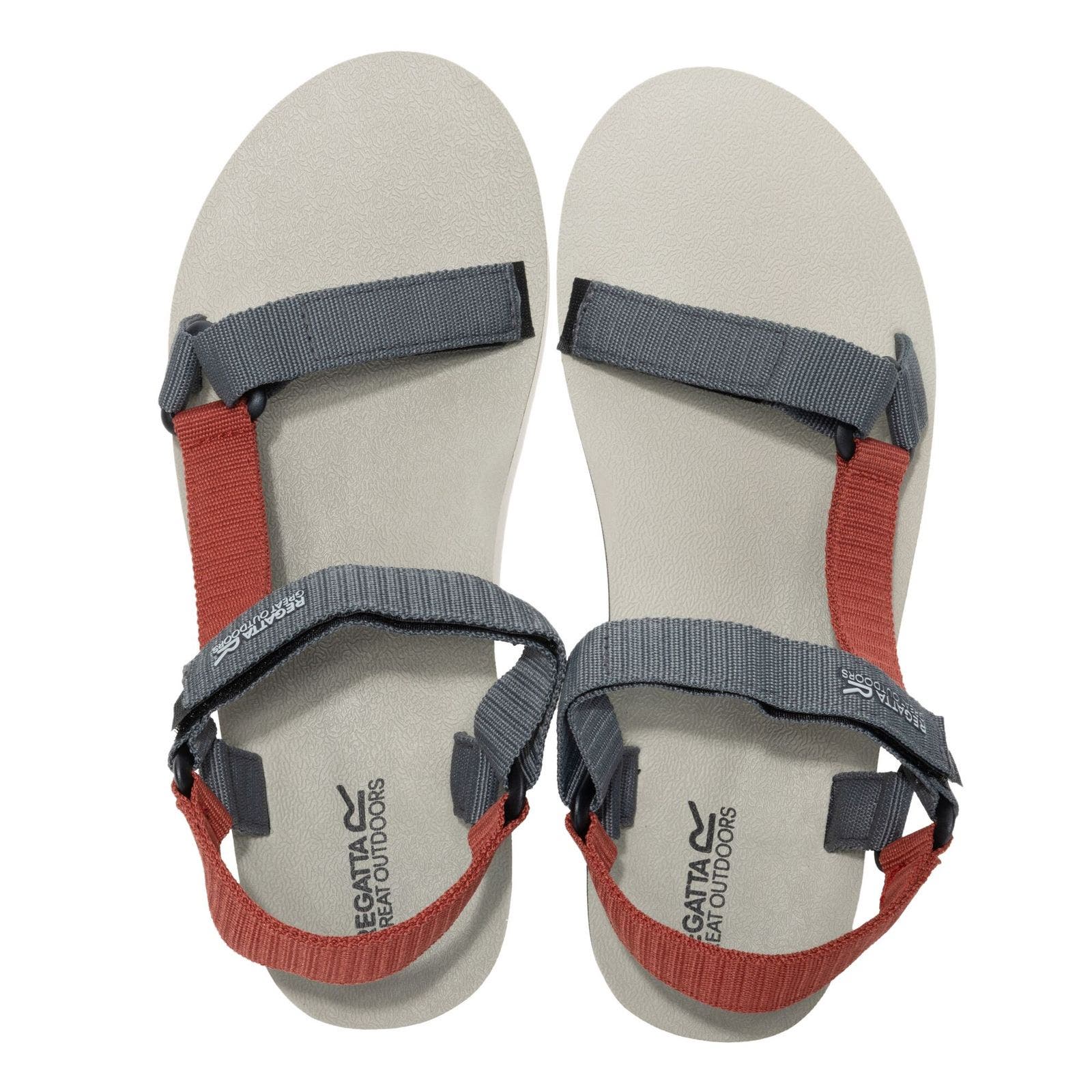 Vendeavour Sandals, Alternate, color, Dark Storm and Brick
