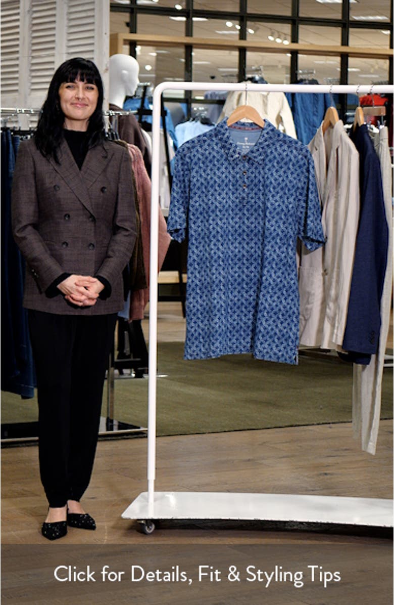 Indigo Tiles Cotton Polo, sales video thumbnail