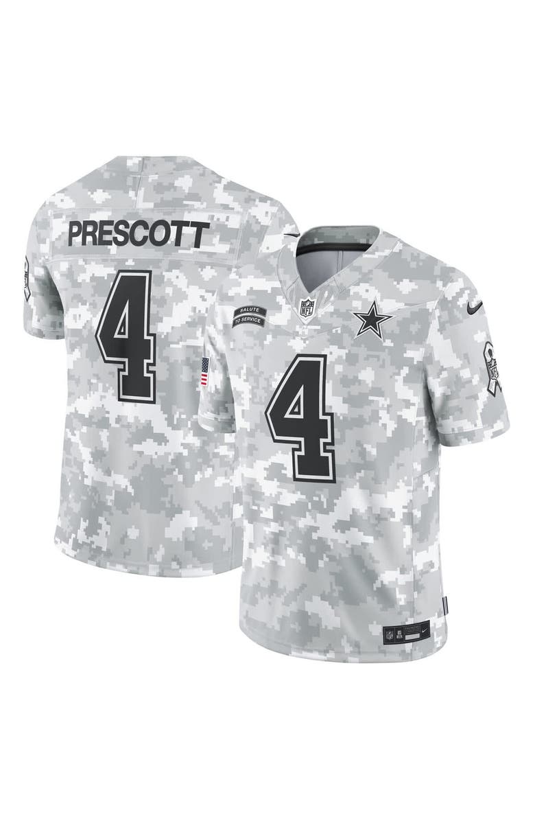 Nike Men's Nike Dak Prescott Arctic Camo Dallas Cowboys 2024 Salute to Service Limited Jersey, Main, color, 