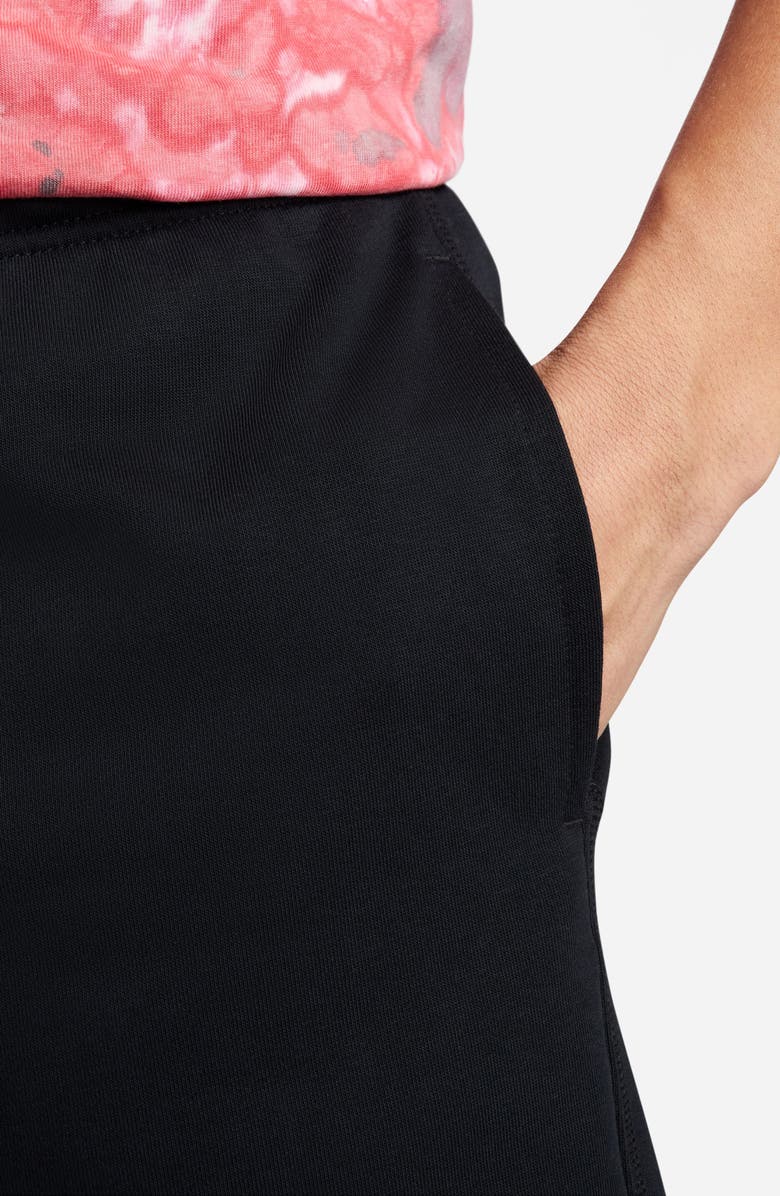 Nike Club French Terry Flow Shorts, Alternate, color, Black/ Black/ White