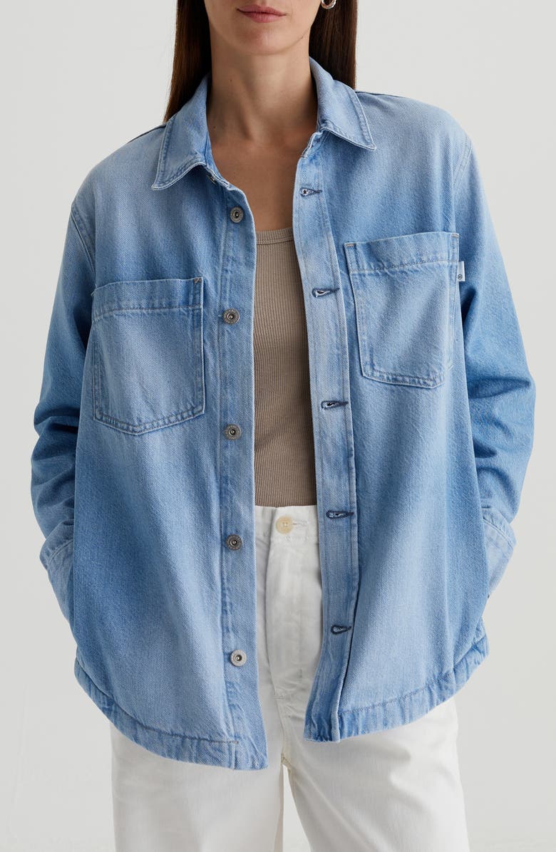 AG Vita Denim Shirt Jacket, Main, color, 