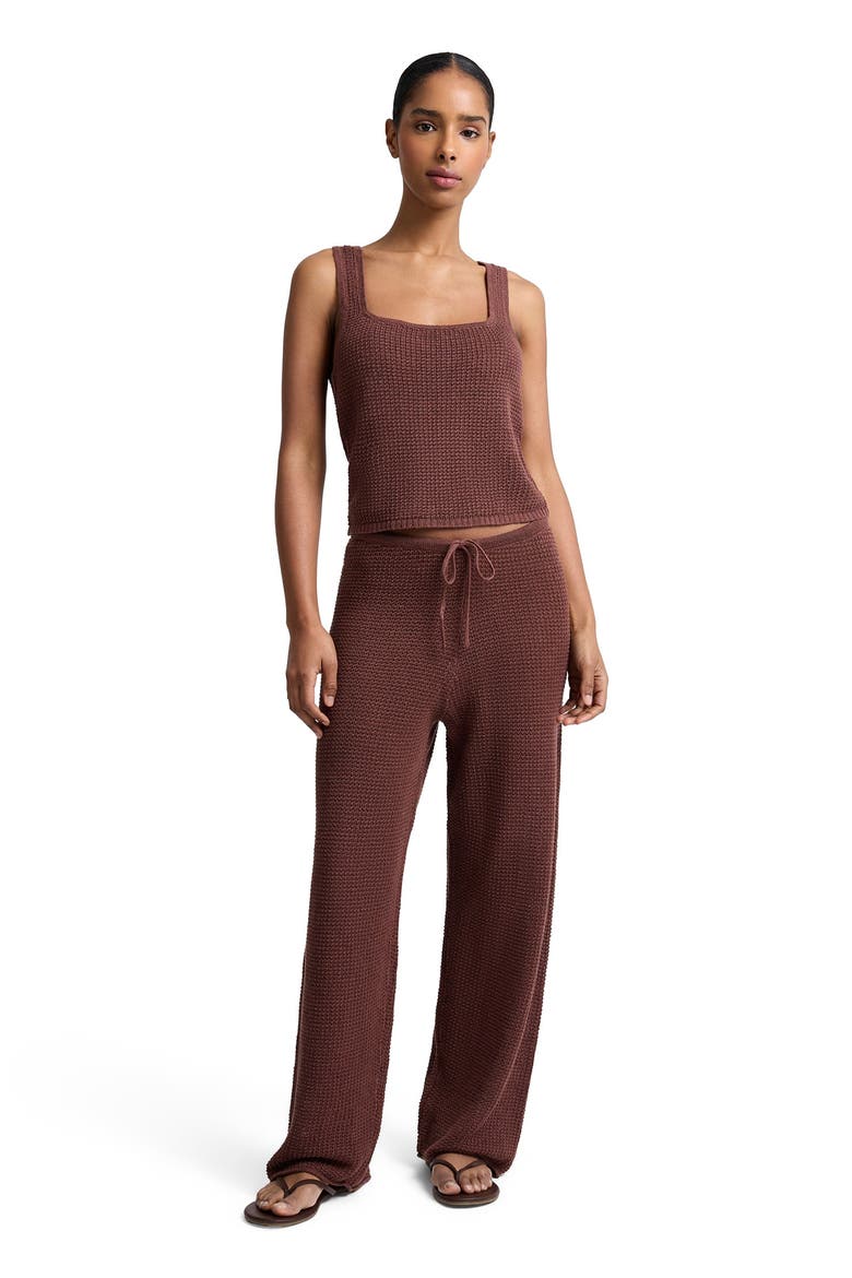 Knit Drawstring Pant, Main, color, Brown