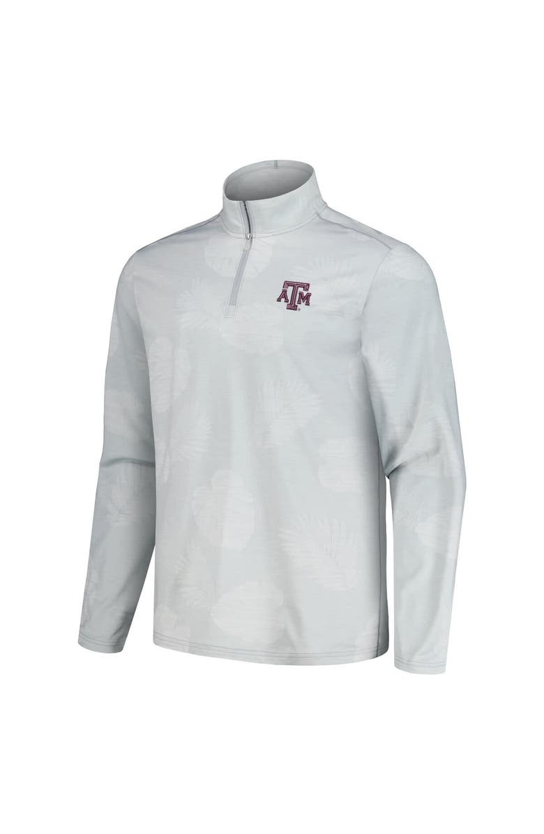 Tommy Bahama Men's Tommy Bahama Gray Texas A&M Aggies Delray Frond IslandZone Half-Zip Jacket, Alternate, color, Gray