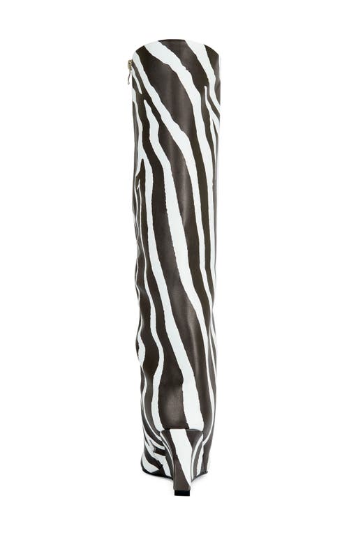 Azalea Wang Kenya Wide Shaft Wedge Boot In Multi