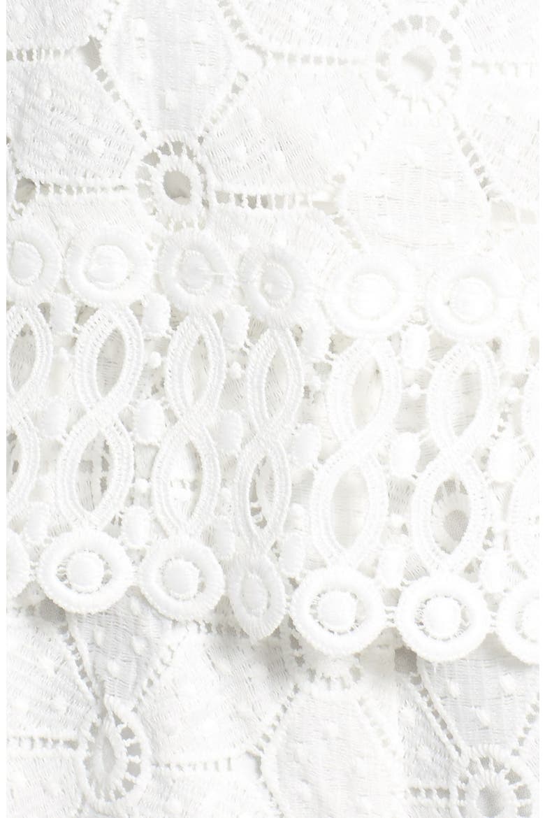 Lace Popover Romper, Alternate, color, WHITE