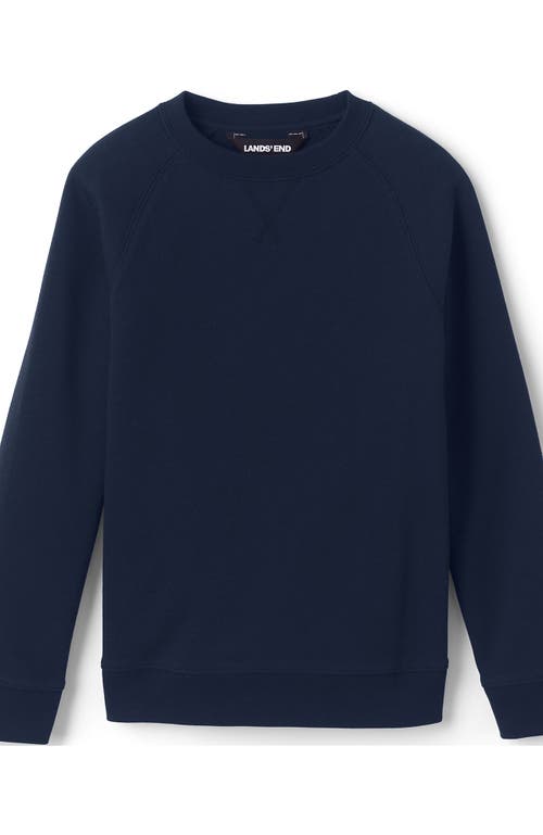 Lands' End School Uniform Kids Crew Sweatshirt In Classic Navy