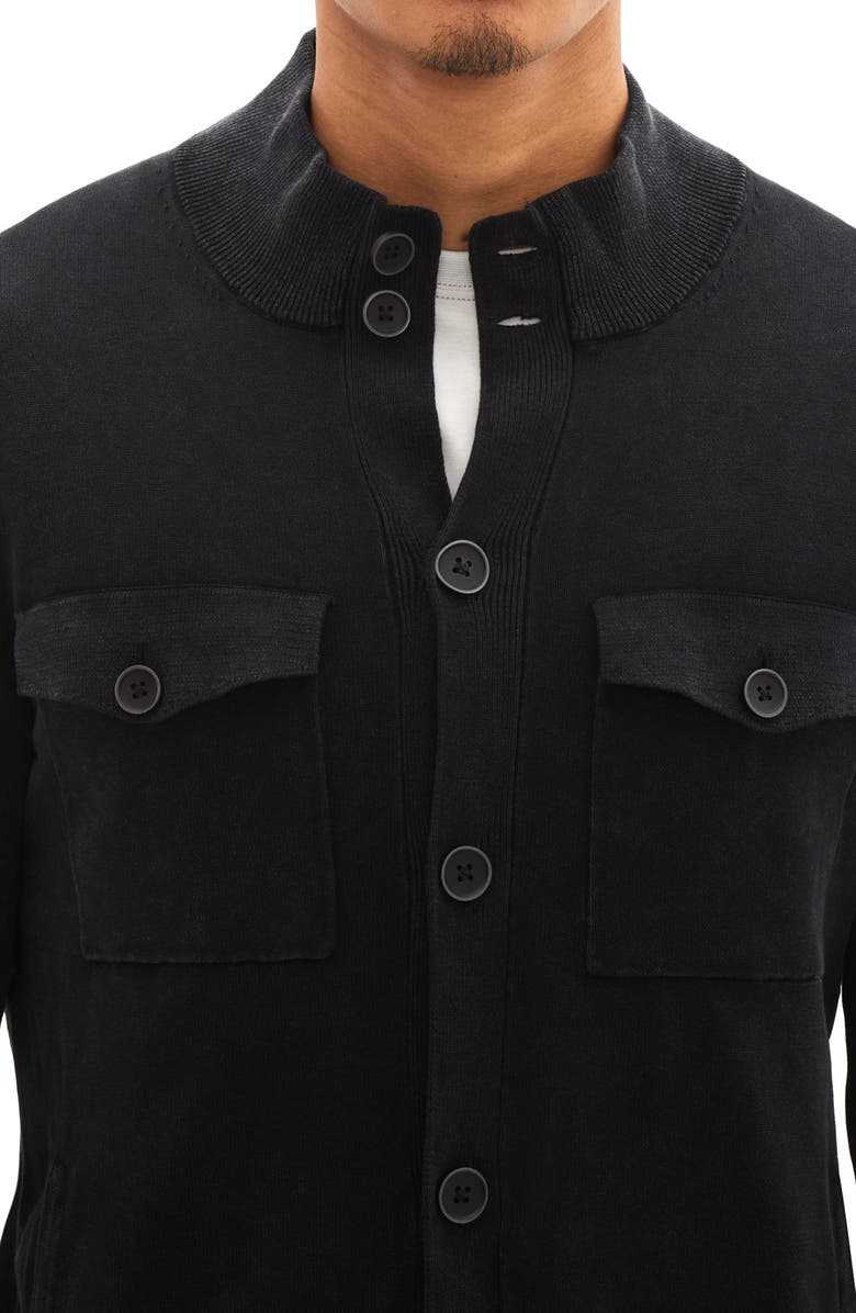 Robert Barakett Loki Mock Neck Cotton Cardigan, Alternate, color, 