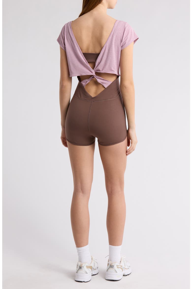 Twist & Shout Romper, Alternate, color, BROWN