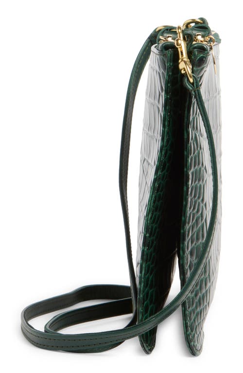 Clare V . Margot Croc Embossed Crossbody Bag