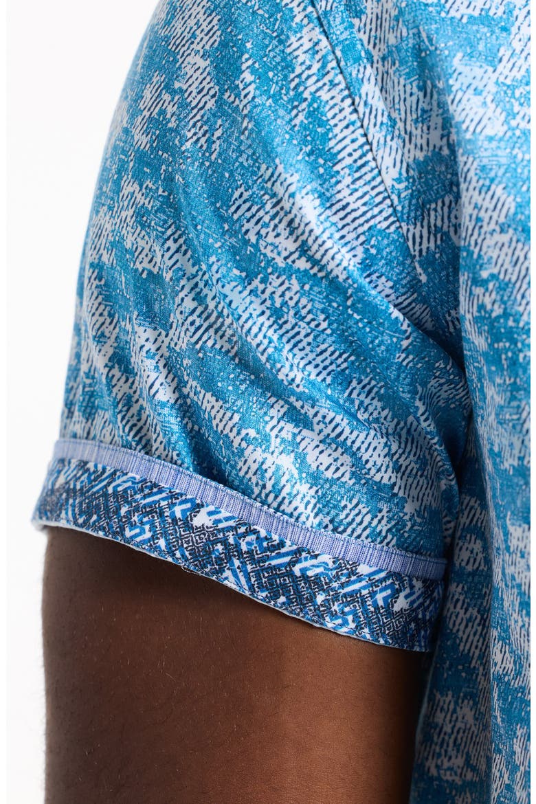 Short Sleeve Button-Up Shirt, Alternate, color, BLUE