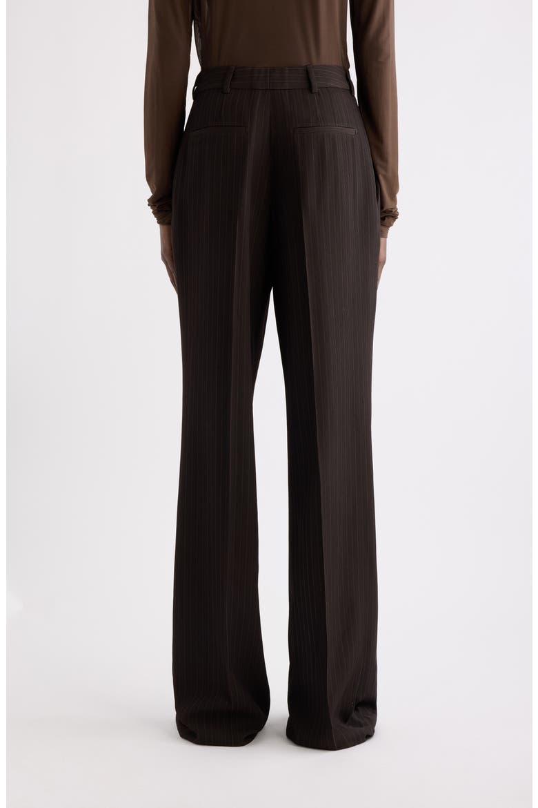 Pinstripe Wide Leg Pants, Alternate, color, MARRON/ BEIGE