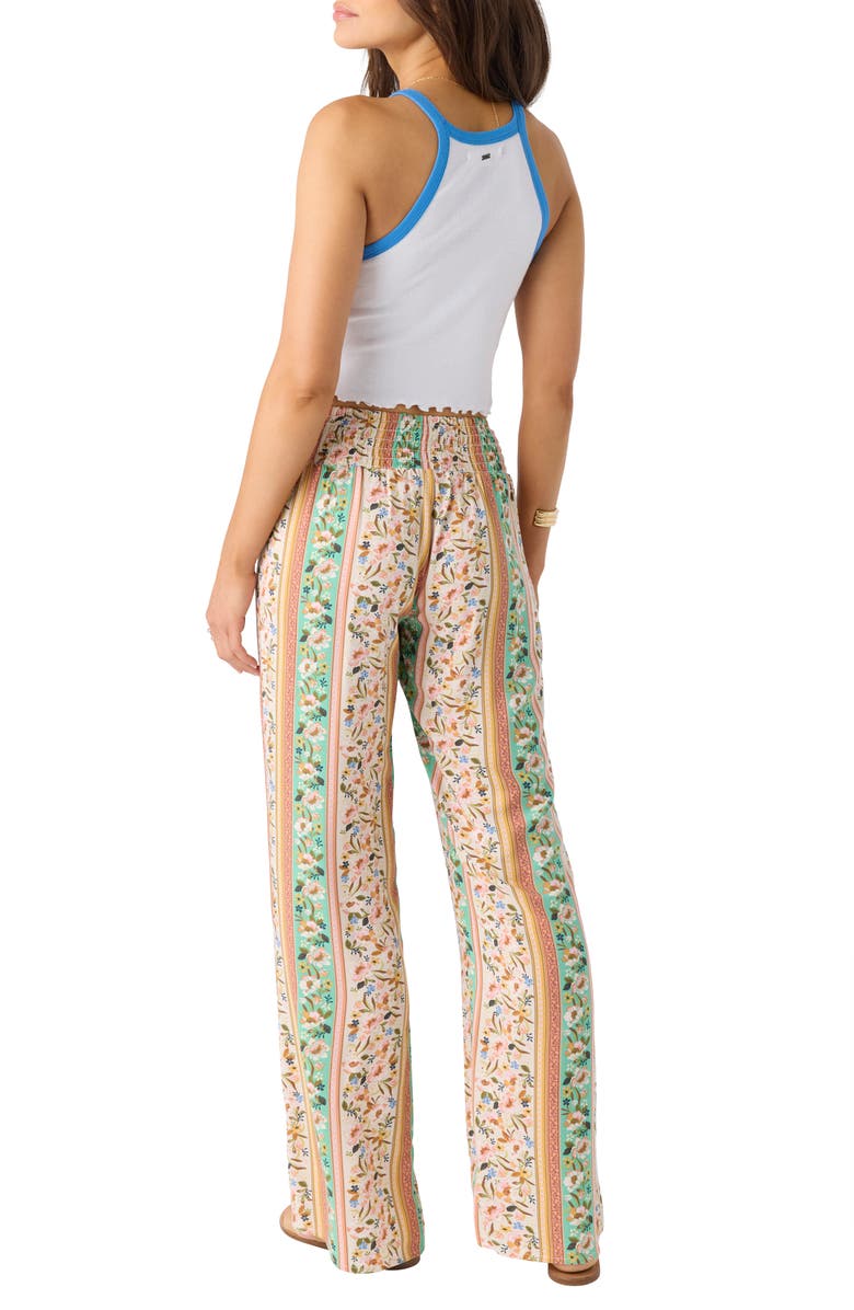 O'Neill Jonie Cora Floral Wide Leg Pants, Alternate, color, Tapioca